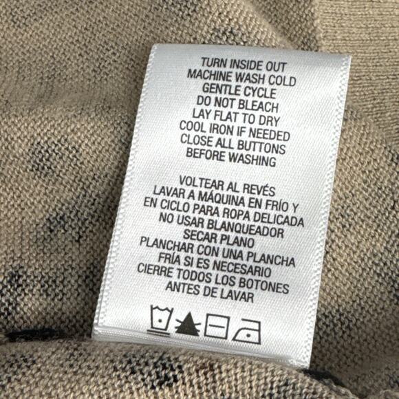 Animal Leopard Print Cardigan Sweater Long Sleeve L Lightweight Button Mob Wife - Picture 13 of 14